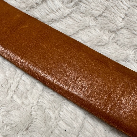 Vintage Hickok Belt Makers, Carmel Brown Cowhide Leather Gold Tone Buckle, M - Picture 9 of 11